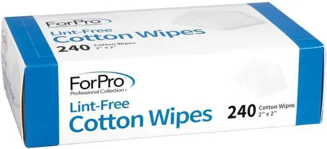 Alt view image 3 of 6 - ForPro Professional Collection Lint-Free Cotton Wipes, 100% Pure Cotton Gauze, 2" x 2", White, 240-Count