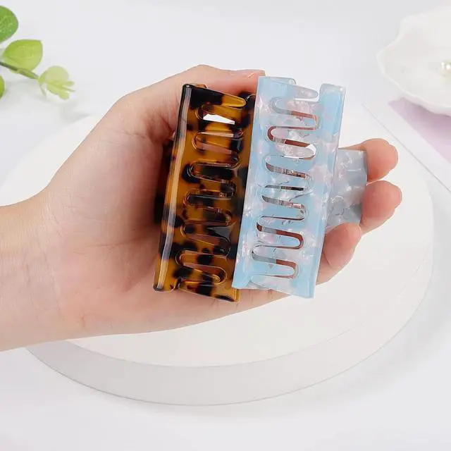 Alt view image 6 of 7 - laxizar 8 Pcs Hair Clips Claw Clips 3 Inch Hair Accessories for Women