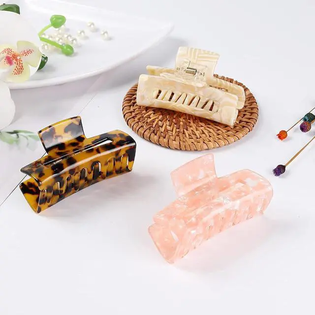 Alt view image 7 of 7 - laxizar 8 Pcs Hair Clips Claw Clips 3 Inch Hair Accessories for Women