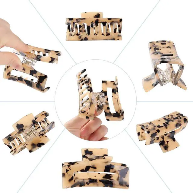 Alt view image 3 of 7 - laxizar 8 Pcs Hair Clips Claw Clips 3 Inch Hair Accessories for Women