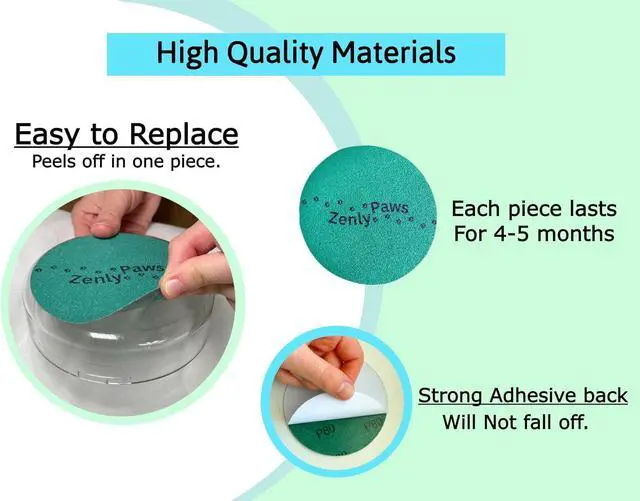 Alt view image 2 of 5 - Zenly Paws Dog Nail File & Scratch Pad Replacement - Refillable Discs & Board for Nail Care