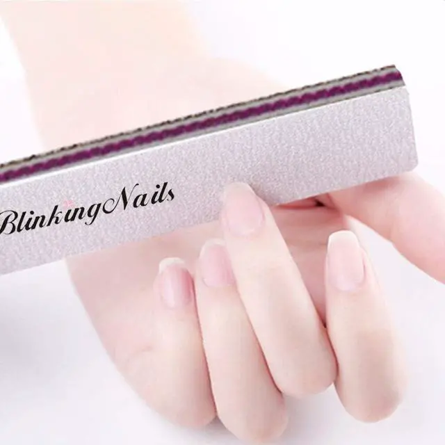 Alt view image 4 of 5 - 10Pcs Nail File 100/180 Grit Professional Nail Files and Buffers for Natural Nails, Double Sides Washable Block Disposable Nail Files for Nail Art DIY or Nail Manicure Salon