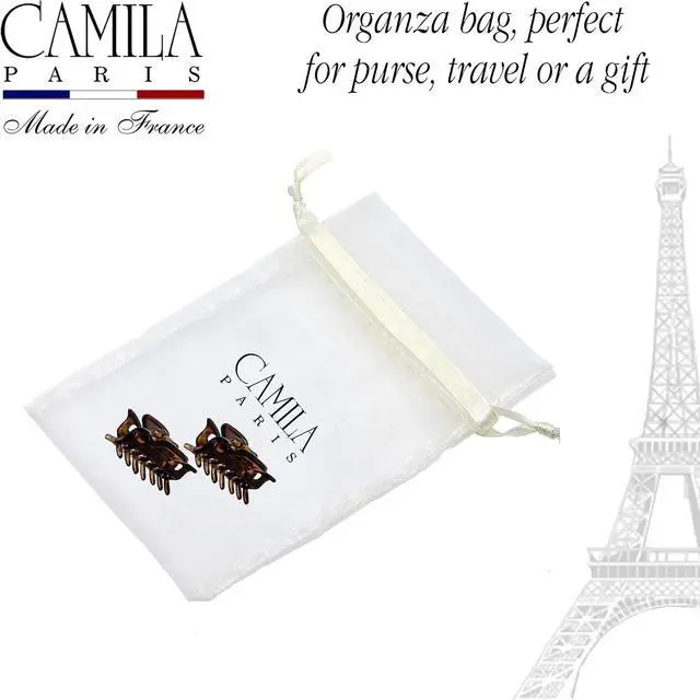 Alt view image 6 of 7 - Camila Paris CP22/2 French Hair Clip for Women, 1.5 inch Set of 2 Tortoise Girls Hair Claw Clips Jaw Fashion Durable Styling Hair Accessories for Women, Strong Hold No Slip Grip, Made in France