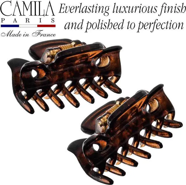 Alt view image 5 of 7 - Camila Paris CP22/2 French Hair Clip for Women, 1.5 inch Set of 2 Tortoise Girls Hair Claw Clips Jaw Fashion Durable Styling Hair Accessories for Women, Strong Hold No Slip Grip, Made in France