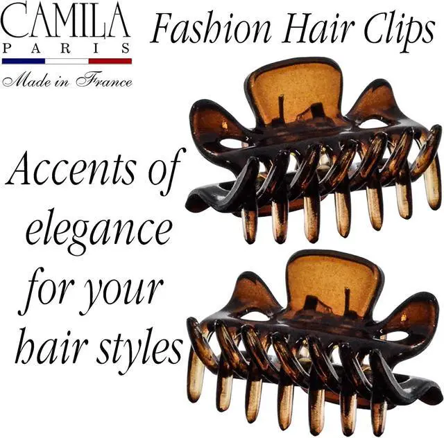 Alt view image 7 of 7 - Camila Paris CP22/2 French Hair Clip for Women, 1.5 inch Set of 2 Tortoise Girls Hair Claw Clips Jaw Fashion Durable Styling Hair Accessories for Women, Strong Hold No Slip Grip, Made in France