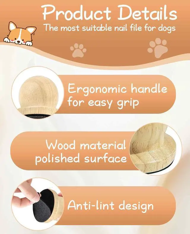Alt view image 3 of 7 - Wooden Dog Nail File, Nail Grinder Board for Dogs with 6 PCS Replaceable Sandpape