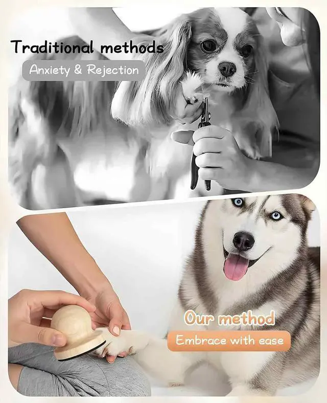Alt view image 6 of 7 - Wooden Dog Nail File, Nail Grinder Board for Dogs with 6 PCS Replaceable Sandpape