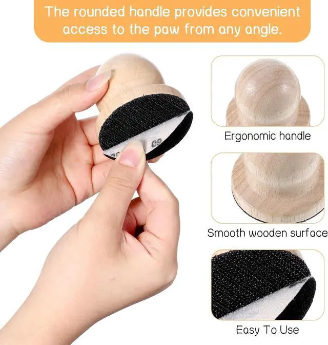 Alt view image 3 of 7 - Dog Nail File Board Dog Scratch Board for Nails Cat Nails Scratch Boards Wooden Scratchs Pad for Safe and Easy Care, Puppy Nail File for Dogs and Cats with 3 PCS Replaceable Sandpaper