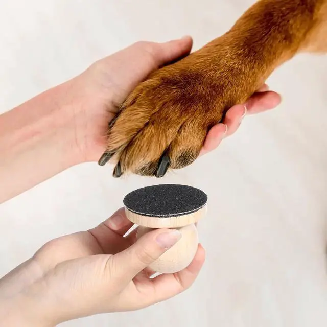 Alt view image 4 of 7 - Dog Nail File Board Dog Scratch Board for Nails Cat Nails Scratch Boards Wooden Scratchs Pad for Safe and Easy Care, Puppy Nail File for Dogs and Cats with 3 PCS Replaceable Sandpaper