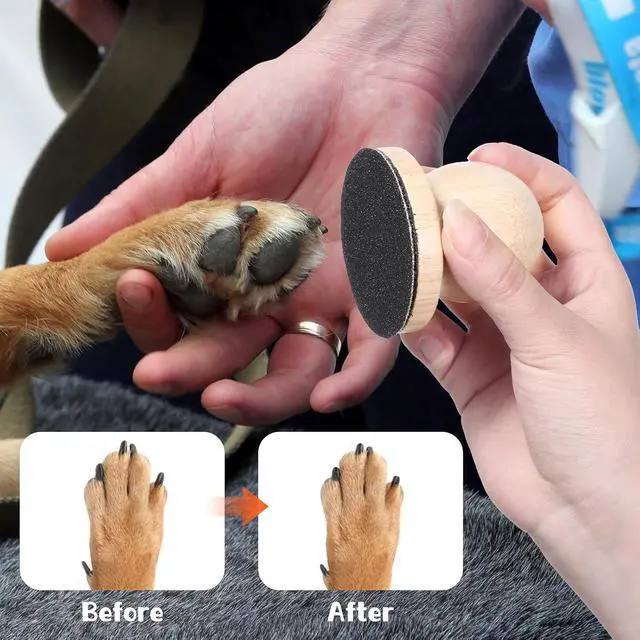Alt view image 6 of 7 - Dog Nail File Board Dog Scratch Board for Nails Cat Nails Scratch Boards Wooden Scratchs Pad for Safe and Easy Care, Puppy Nail File for Dogs and Cats with 3 PCS Replaceable Sandpaper