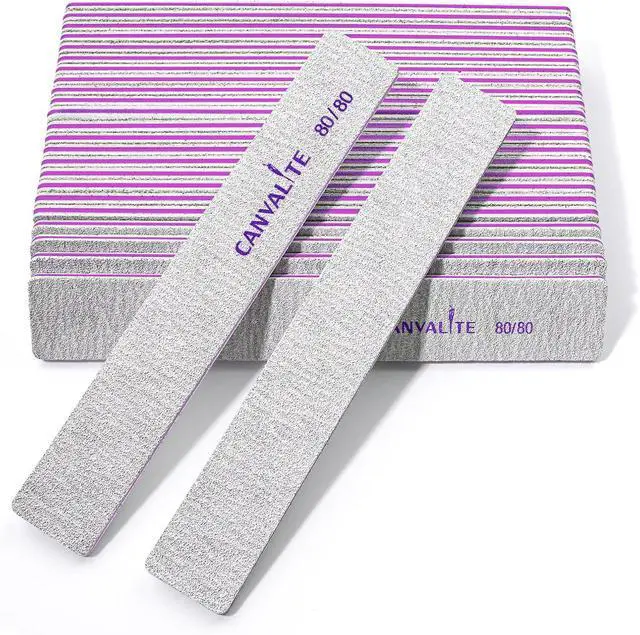 Main image of Canvalite 25 PCS Nail File Professional Nail Files Reusable Double Sided Emery Board(80/80 Grit) Nail Styling Tools for Home and Salon Use