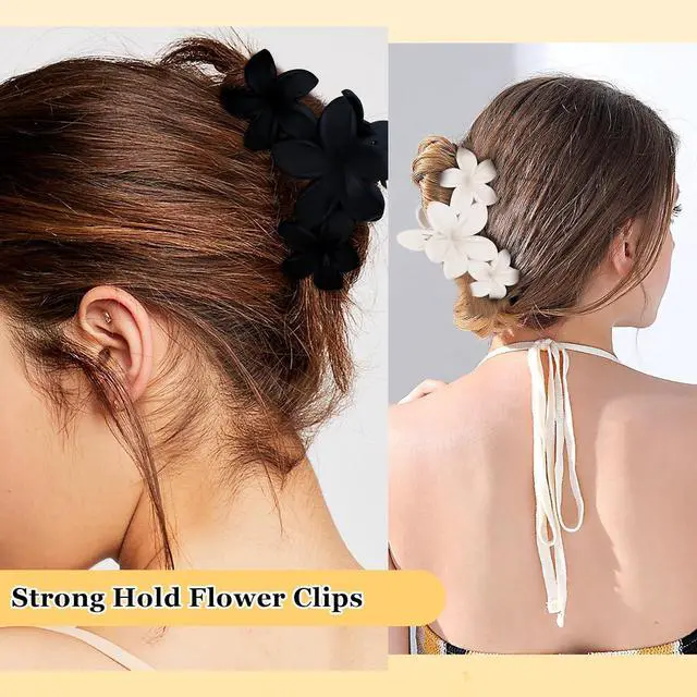 Alt view image 3 of 7 - Ondder 4 Pcs Large Matte Non-Slip Claw Hair Clips for Thick Hair - Strong Hold Jaw Clips and Accessories for Women & Girls