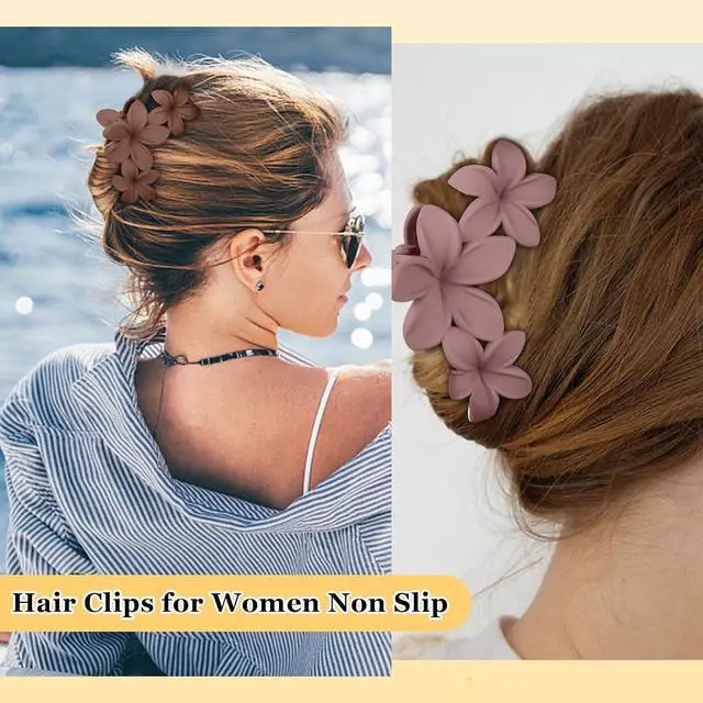 Alt view image 4 of 7 - Ondder 4 Pcs Large Matte Non-Slip Claw Hair Clips for Thick Hair - Strong Hold Jaw Clips and Accessories for Women & Girls