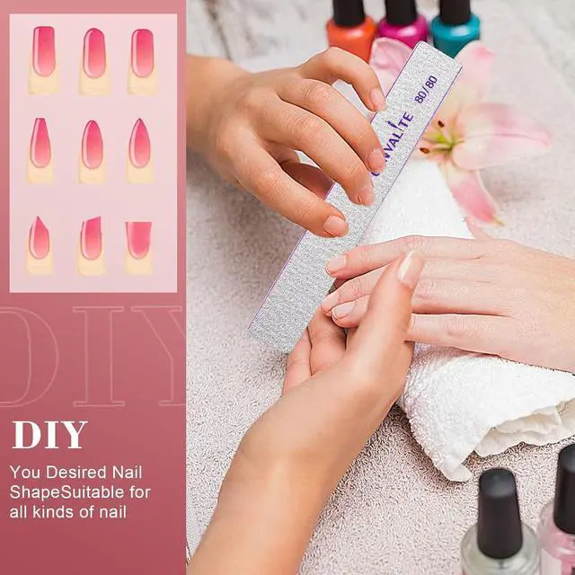 Alt view image 6 of 6 - Canvalite 25 PCS Nail File Professional Nail Files Reusable Double Sided Emery Board(80/80 Grit) Nail Styling Tools for Home and Salon Use