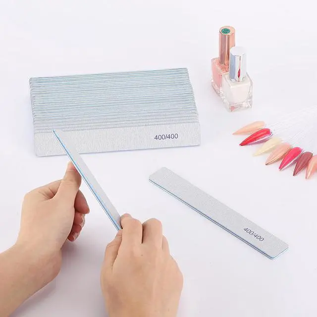 Alt view image 6 of 7 - 25 Count Nail Files 400/400 Grit, Fine Grit Nail Buffers for Buffing and Smoothing Natural Nails