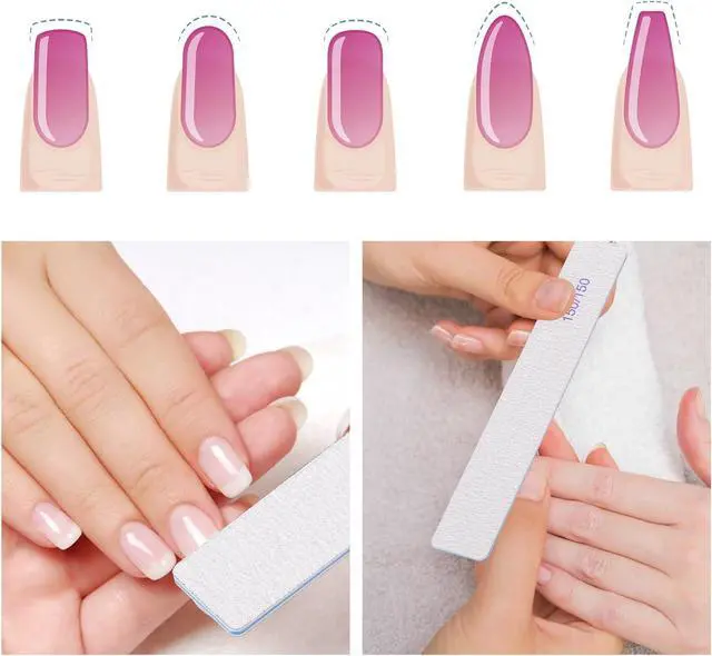 Alt view image 7 of 7 - 25 Count Nail Files 400/400 Grit, Fine Grit Nail Buffers for Buffing and Smoothing Natural Nails