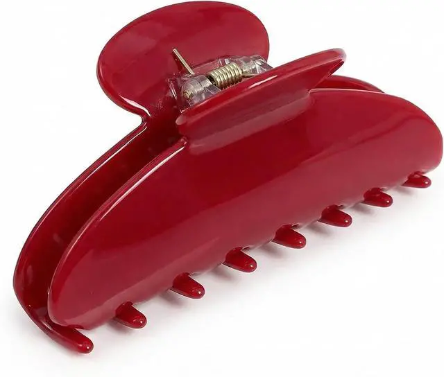 Main image of Red Claw Clip, 4 In Large Acetate Hair Clip for Women | Strong Grip, Lightweight, Non-Slip, For Thin Thick Hair