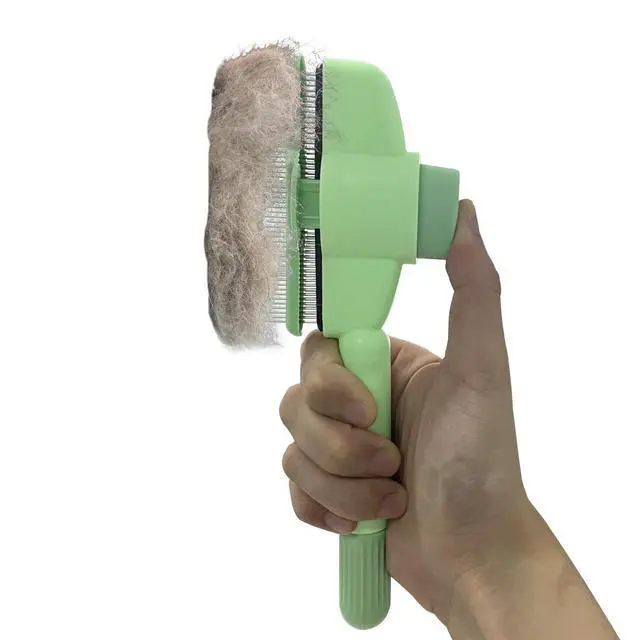 Alt view image 4 of 7 - 2PCS Cat Dog Grooming Cleaning Comb,Pet Hair Removal Tool with Release Button