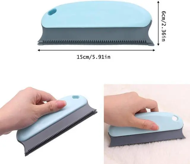 Alt view image 2 of 7 - 2 Pack Pet Hair Remover Fuzz Lint Removal Tool Loose Fur Scraper Brush Grooming Comb Cleaner for Cat Dog Rabbit Kitten Sofa Bed Carpet Rake Rug Fabric Couch Furniture Car Interiors