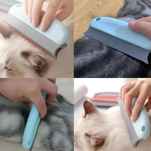 Alt view image 6 of 7 - 2 Pack Pet Hair Remover Fuzz Lint Removal Tool Loose Fur Scraper Brush Grooming Comb Cleaner for Cat Dog Rabbit Kitten Sofa Bed Carpet Rake Rug Fabric Couch Furniture Car Interiors