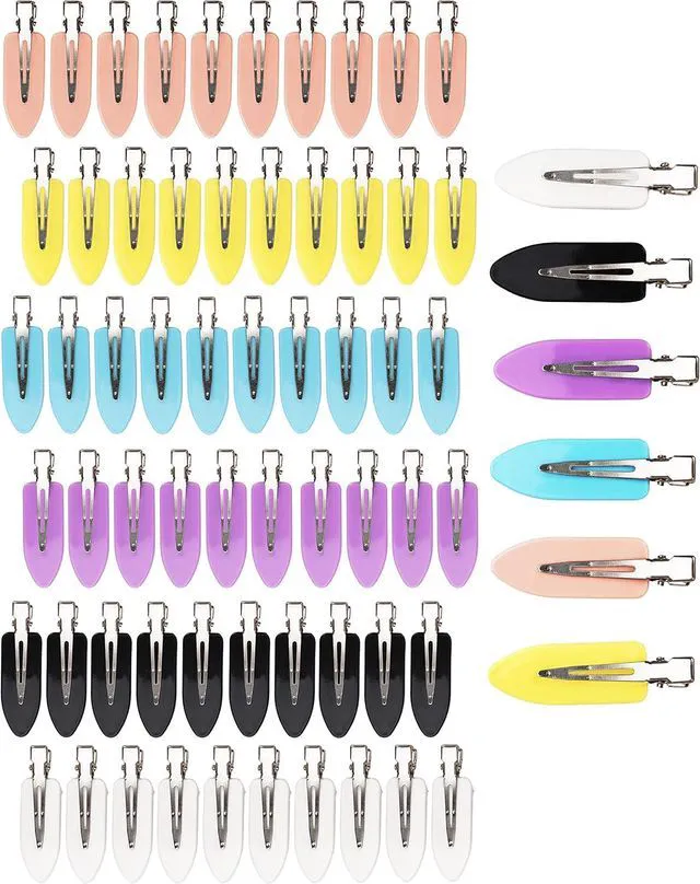 Main image of No Crease Hair Clips, 60 Pcs 2.3in Duck Billed Clips for Hair Sectioning and Styling (6 Colors) | For hair sectioning and styling, available in 6 colors.