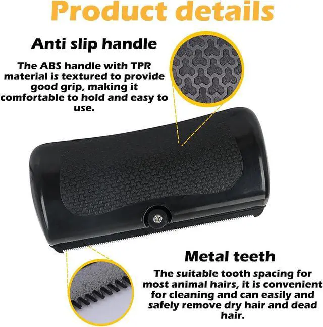 Alt view image 3 of 6 - Deshedding Dog Brush, 2025 Upgraded Pet Hair Remover Comb for Shedding, Efficient Pet Hair Trimmer for Dogs, Cats, Rabbits and Horses, Ergonomic Pets Grooming Tool for Matted and Long Hair