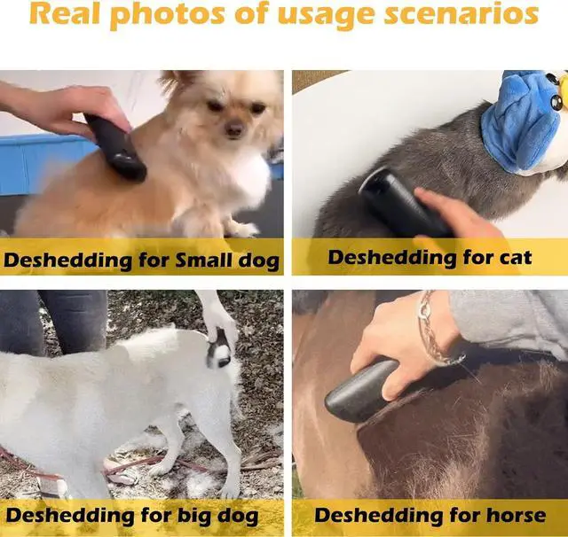 Alt view image 6 of 6 - Deshedding Dog Brush, 2025 Upgraded Pet Hair Remover Comb for Shedding, Efficient Pet Hair Trimmer for Dogs, Cats, Rabbits and Horses, Ergonomic Pets Grooming Tool for Matted and Long Hair