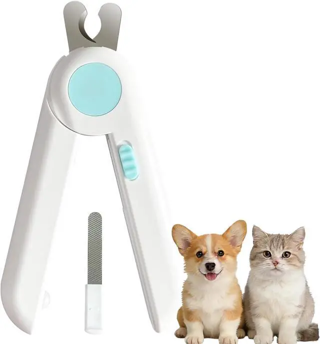 Main image of Dog/Cat Nail Clippers with Light - Safe Trimming for Cats & Dogs, Illuminates Quick to Prevent Overcutting, Includes Nail File for Thick Nails