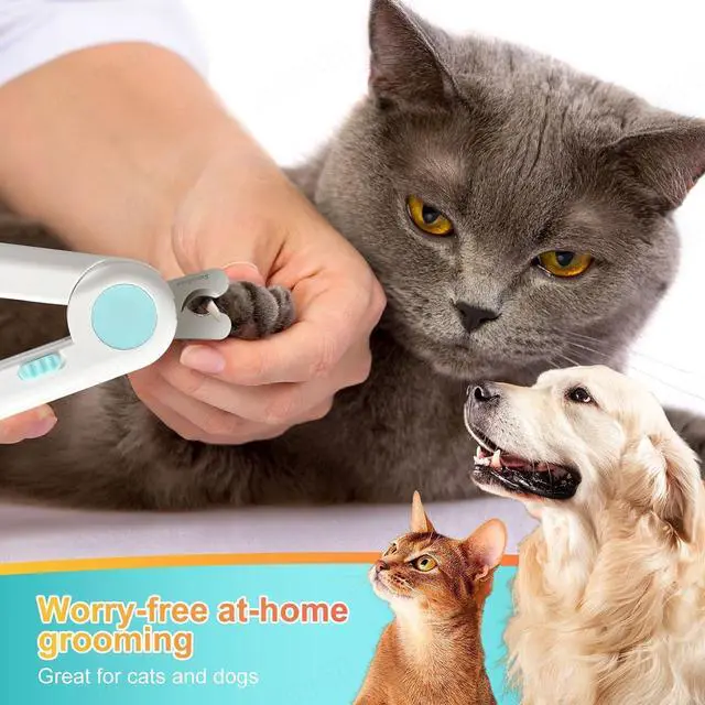 Alt view image 5 of 7 - Dog/Cat Nail Clippers with Light - Safe Trimming for Cats & Dogs, Illuminates Quick to Prevent Overcutting, Includes Nail File for Thick Nails