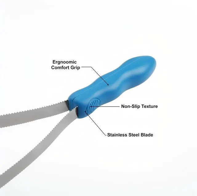 Alt view image 4 of 7 - Dual-Sided Grooming Blade for Dogs - Shedding Brush with Stainless Steel Blades for Short and Long Hair Coats