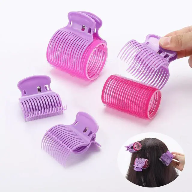 Alt view image 5 of 7 - Tbestmax 24 Hot Roller Clips for Hair Curler Claw Clip Replacement Hair Section Styling for Women Girls Purple