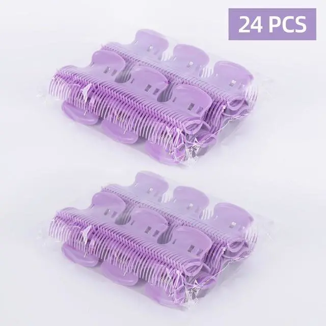 Alt view image 7 of 7 - Tbestmax 24 Hot Roller Clips for Hair Curler Claw Clip Replacement Hair Section Styling for Women Girls Purple