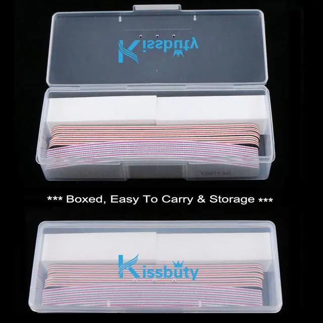 Alt view image 2 of 7 - Kissbuty 12PCS/Box Mixed Nail File Manicure Pedicure (2pcs White Buffer Block+5pcs Emery Board Black+5pcs Emery Board White Nail Files)