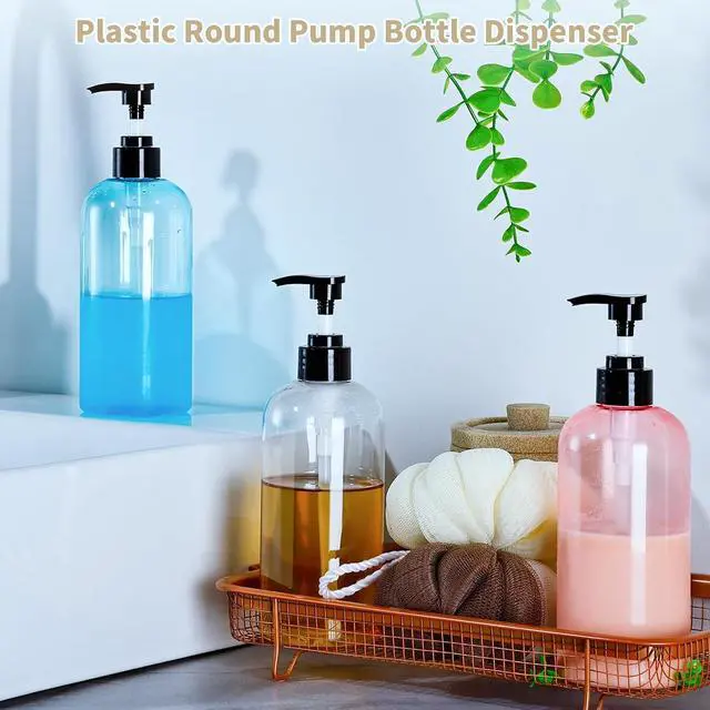 Alt view image 7 of 7 - Bynccea Pump Bottle 16 oz/500 ml Empty Shampoo Pump Bottles Dispenser Portable Pump Plastic Bottles for Shampoo and Conditioner Liquid