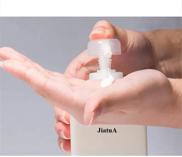 Alt view image 3 of 7 - Plastic Pump Bottle Refillable Lotion Soap Dispenser 15oz White 2 Pack | Sturdy, BPA-Free, Leak Proof, Empty Liquid Container for Dish Hand Soap, Body Wash, Shampoo, Kitchen Bathroom Decor