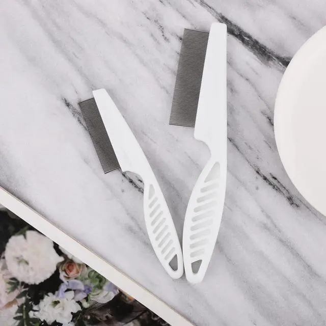 Alt view image 4 of 7 - NQEUEPN 2-in-1 Multifunctional Pet Hair Comb, Stainless Steel & ABS, 2 Packs, for Grooming & Dehairing, Cat & Dog Comb