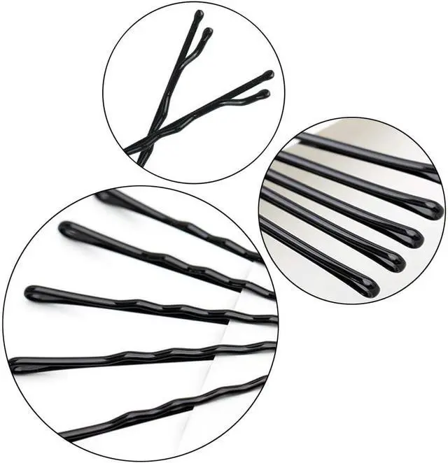 Alt view image 6 of 7 - YINGFENG 220pcs Large 2.76-Inch Bobby Pins for Women, Super Grip Black Hair Clips with Box - Reusable Non-Slip Pins for Thick, Long Hair