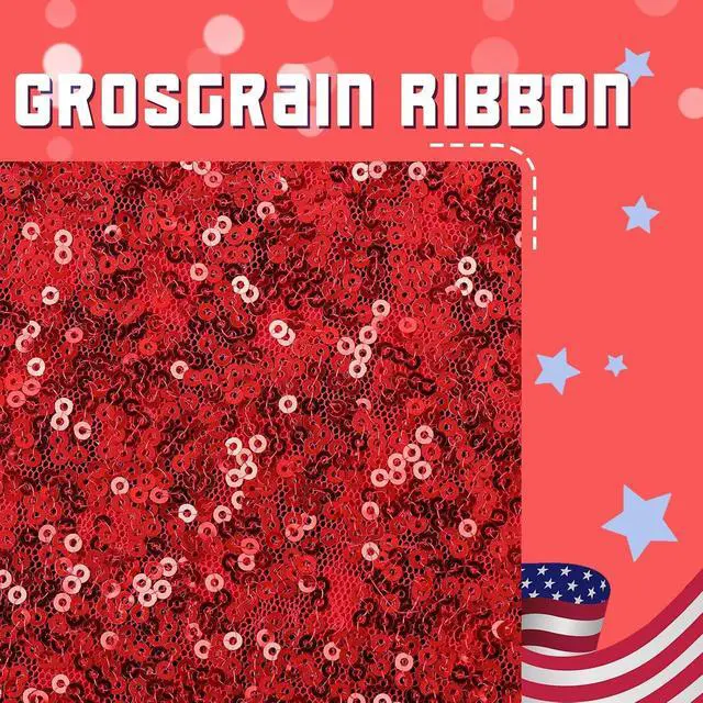 Alt view image 7 of 7 - YanJie 4th of July Hair Bow Clips Blue Glitter Bow Red Star Hair Clips Hair Accessories White Sparkly Little Baby Alligator Clips Barrette Gift