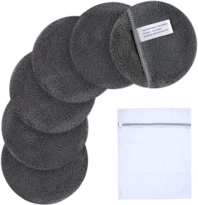 Main image of SUNLAND Reusable Makeup Remover Pads for Face,Eyes,Lips Microfiber Face Cleansing Gloves Washable Makeup Remover Cloth with Laundry Bag Rounds Pads
