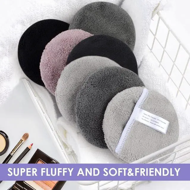 Alt view image 3 of 7 - SUNLAND Reusable Makeup Remover Pads for Face,Eyes,Lips Microfiber Face Cleansing Gloves Washable Makeup Remover Cloth with Laundry Bag Rounds Pads