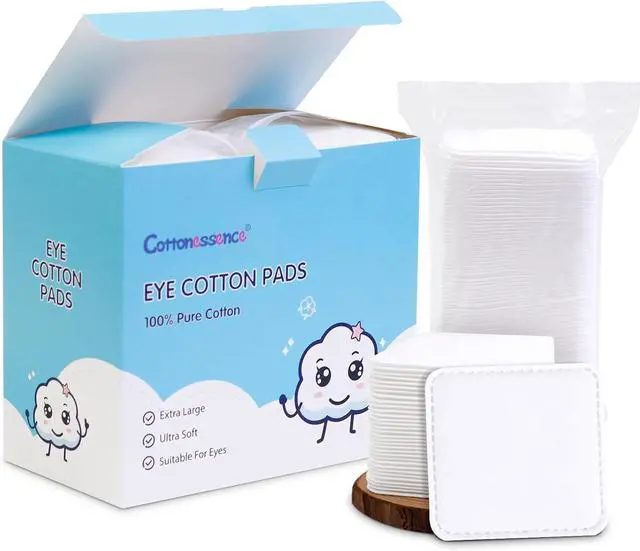 Main image of Cottonessence Eye Cotton Pads (160-Count) - 100% Pure Cotton, Lint-Free, Soft-Edged Design, Extra Large, Suitable for Eyes, Apply Toner, Remove Makeup, Spot Cleanse, Remove Nail Polish