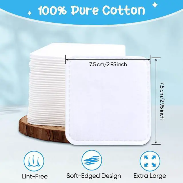 Alt view image 2 of 7 - Cottonessence Eye Cotton Pads (160-Count) - 100% Pure Cotton, Lint-Free, Soft-Edged Design, Extra Large, Suitable for Eyes, Apply Toner, Remove Makeup, Spot Cleanse, Remove Nail Polish
