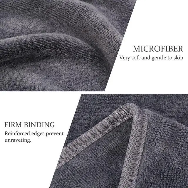 Alt view image 4 of 7 - KinHwa Reusable Microfiber Face Towels Makeup Remover Cloths Quick Dry Soft | Facial Washcloths Gentle for Sensitive Skin Reusable Alternative to Disposable Face Wipes 3 Pack Gray