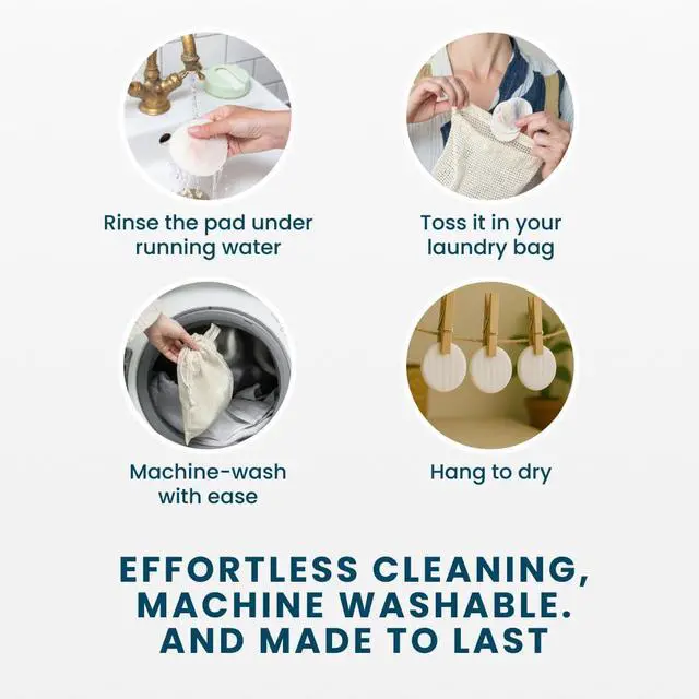 Alt view image 2 of 7 - LastRound Reusable Makeup Remover Pads - 7 Washable Eco-Friendly Reusable Cotton Rounds for Face - Sustainable & Soft Cotton Face Pads for Facial Cleansing & Eye Makeup Removal - Travel Storage Case