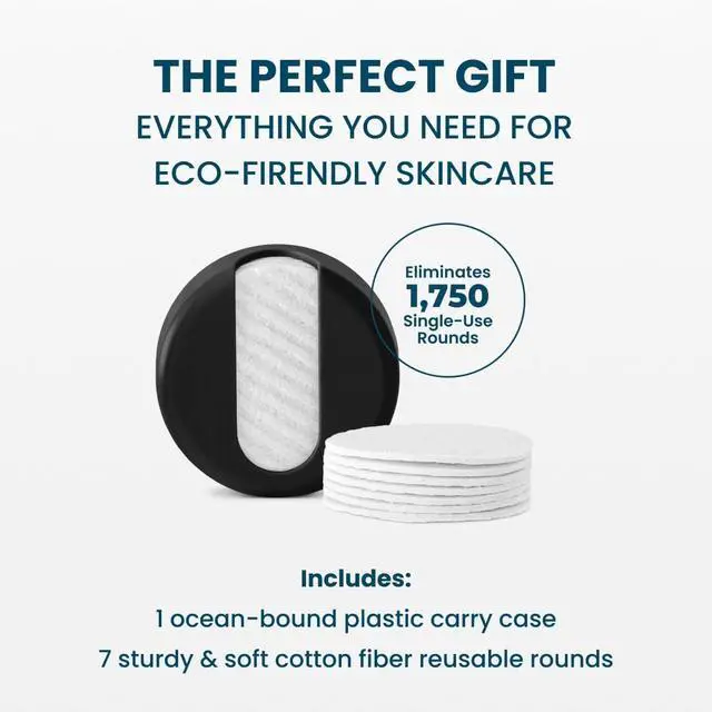 Alt view image 3 of 7 - LastRound Reusable Makeup Remover Pads - 7 Washable Eco-Friendly Reusable Cotton Rounds for Face - Sustainable & Soft Cotton Face Pads for Facial Cleansing & Eye Makeup Removal - Travel Storage Case