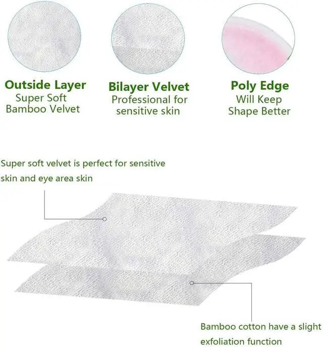 Alt view image 4 of 7 - 28 Pack Reusable Makeup Remover Face Pads with Laundry Bag Washable Soft and Comfortable Cleaning Face Skin,Washable Bamboo Cotton Rounds Colorful