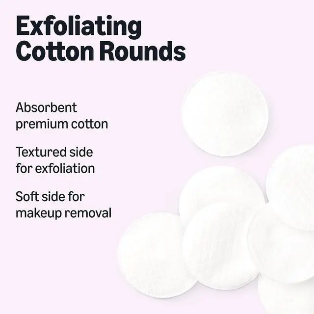 Alt view image 3 of 5 - Amazon Essentials Exfoliating Cotton Rounds, 100 Count (Pack of 1) (Previously Amazon Basics)