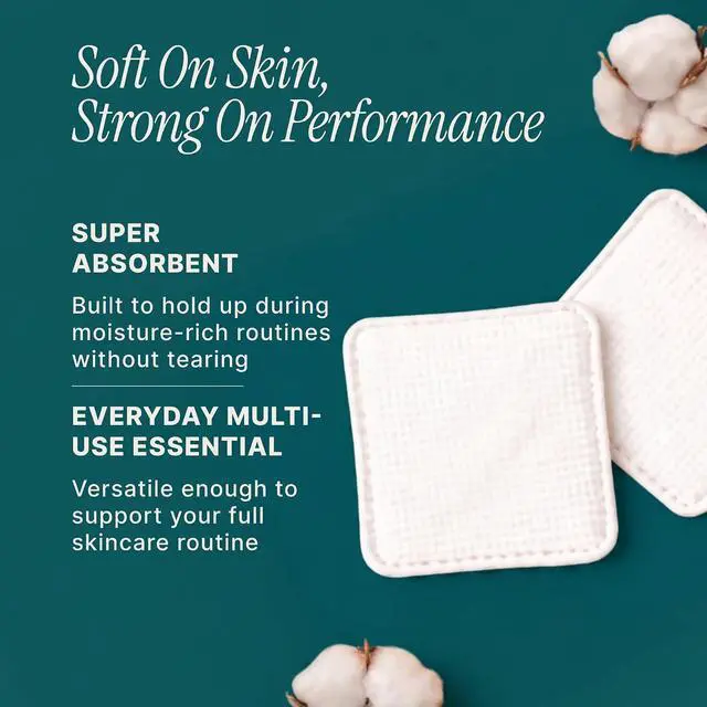 Alt view image 3 of 4 - SoulSation Extra Large Face Pads (100 Count) - Durable, Absorbent, Hypoallergenic, Dermatologically Tested - Removes Makeup & Nail Polish, Apply Cleansers & Toners & Micellar Water