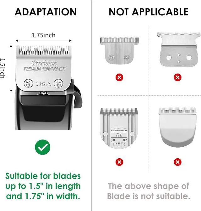 Alt view image 3 of 7 - Clipper Guards for Wahl, 3PCS 10 12 16 with Metal Clip, Black | Hair Clipper Attachments, 3 Cutting Lengths 1.25/1.5/2 inch, Premium Large Trimmer Combs Fits Most Full Size Wahl Clippers