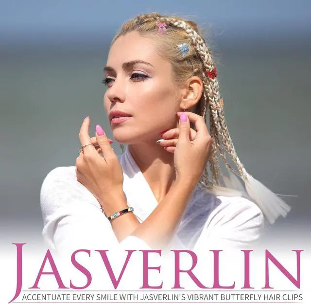 Alt view image 7 of 7 - JASVERLIN Glitter Butterfly Hair Claw Clips, Y2K Hair Accessories 50 Pcs | 10 Colors Sparkly Mini Y2K Clips for Women Parties, Festivals and Everyday Styling Secure Claw Design